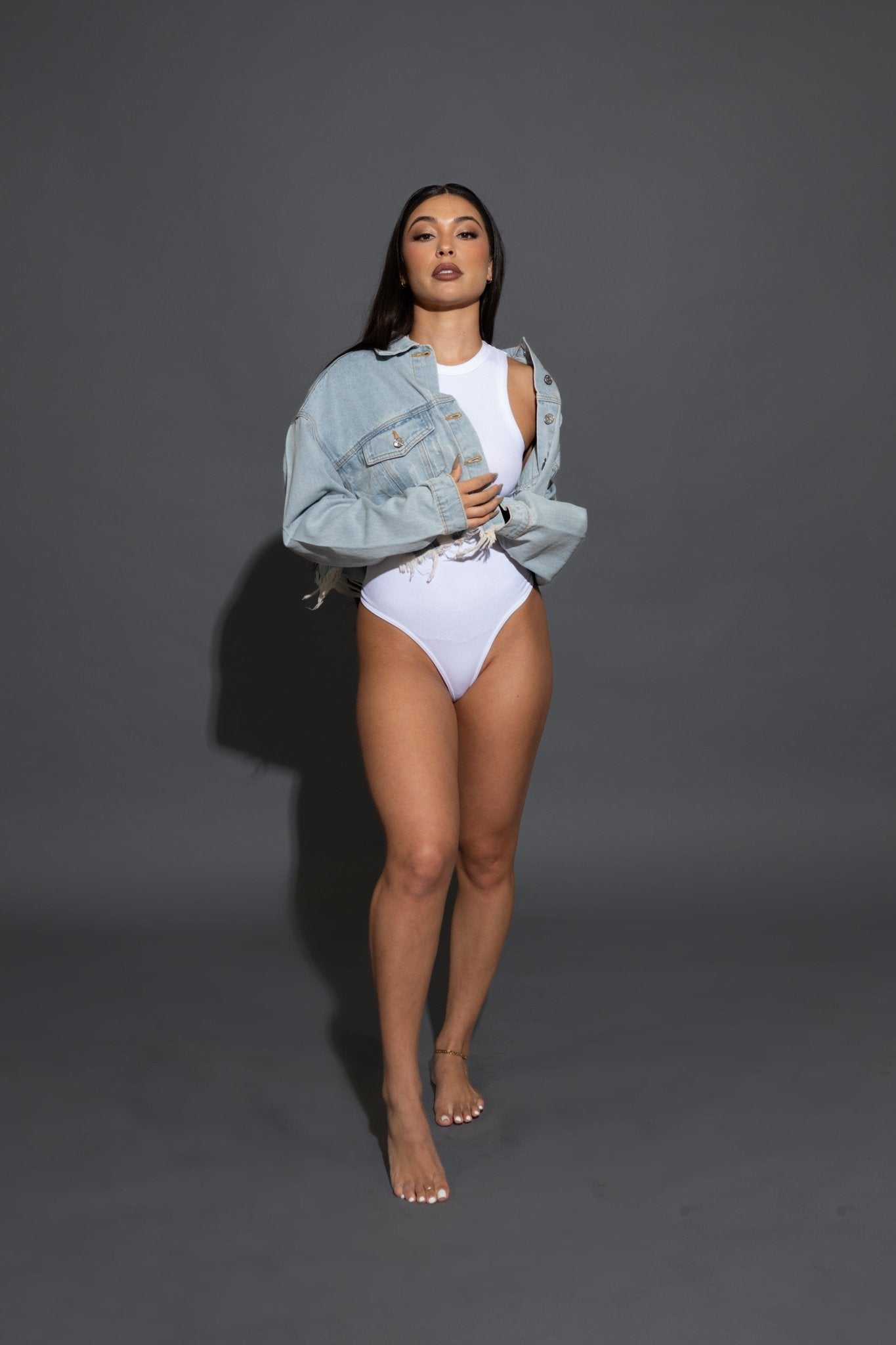 Iconic Marilyn Crop Denim Jacket - Soul Collective